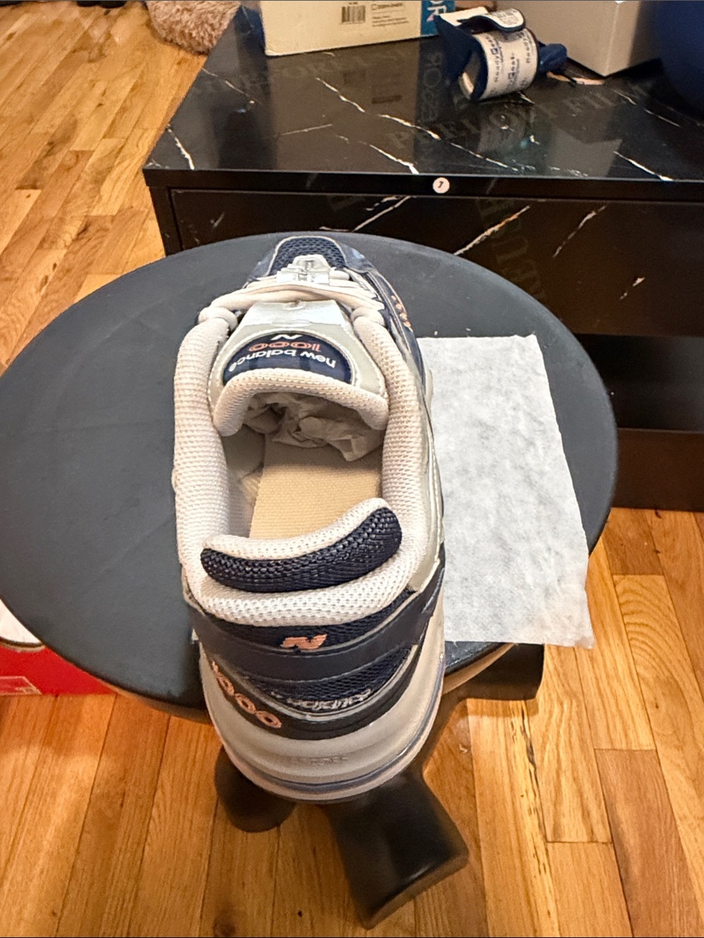 New Balance Navy and White 1000 Series Sneaker - Men